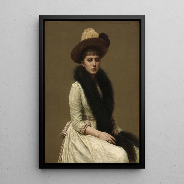 Portrait Painting of Sonia - Henri Fantin-Latour — framed artwork on a wall