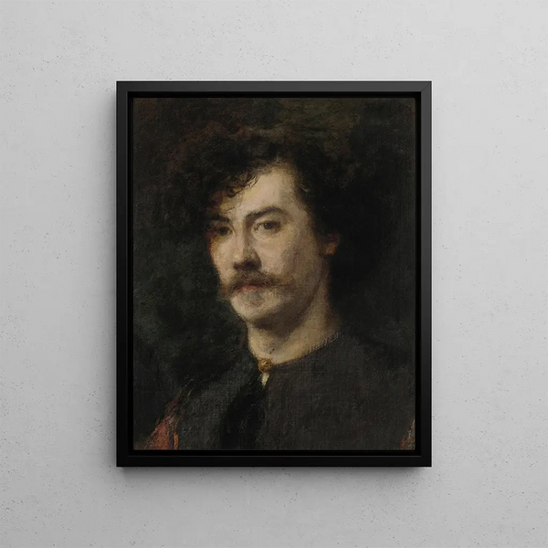 Portrait Painting of Whistler - Henri Fantin-Latour — framed artwork on a wall