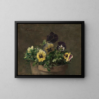 Thoughts in a Pot - Henri Fantin-Latour — framed artwork on a wall