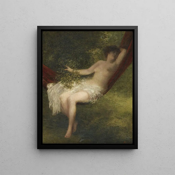 Sara the Bather - Henri Fantin-Latour — framed artwork on a wall