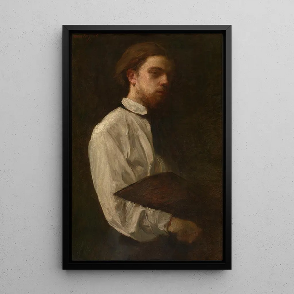 Self-portrait Painting - Henri Fantin-Latour — framed artwork on a wall