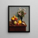 Still life with flowers and fruits - Henri Fantin-Latour — framed artwork on a wall