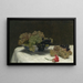 Still life with grapes and carnation - Henri Fantin-Latour — framed artwork on a wall