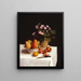Still life, primroses, pears and promenades - Henri Fantin-Latour — framed artwork on a wall