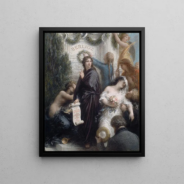 L'hommage anniversaire à Hector Berlioz - Henri Fantin-Latour — framed artwork on a wall