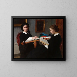Les Deux Sœurs - Henri Fantin-Latour — framed artwork on a wall