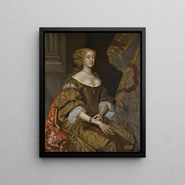 Portrait of Lady Diana, Countess of Ailesbury - Henri Gascar — framed artwork on a wall