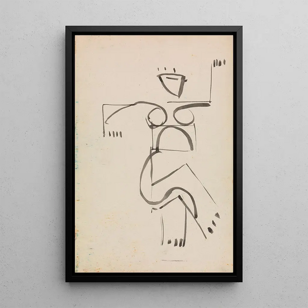 Dancing Figure - Henri Gaudier-Brzeska — framed artwork on a wall