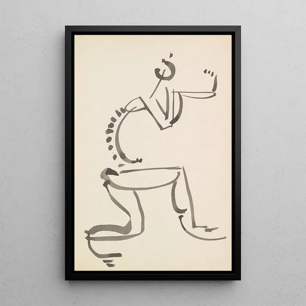 Study of Figure - Henri Gaudier-Brzeska — framed artwork on a wall