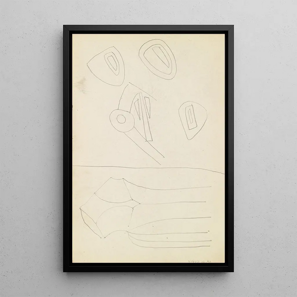 Five Abstract Sketches - Henri Gaudier-Brzeska — framed artwork on a wall