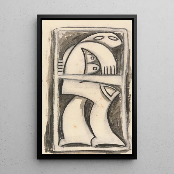 Standing Female Figure - Henri Gaudier-Brzeska — framed artwork on a wall