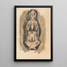 Study for a sculptural column - Henri Gaudier-Brzeska — framed artwork on a wall