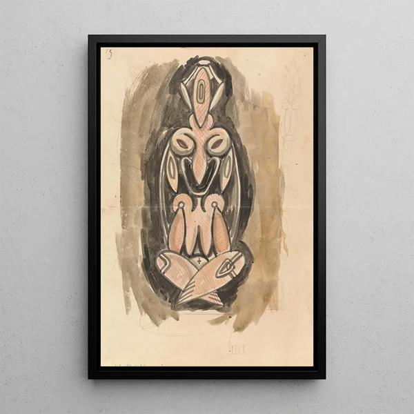 Study for a sculptural column - Henri Gaudier-Brzeska — framed artwork on a wall