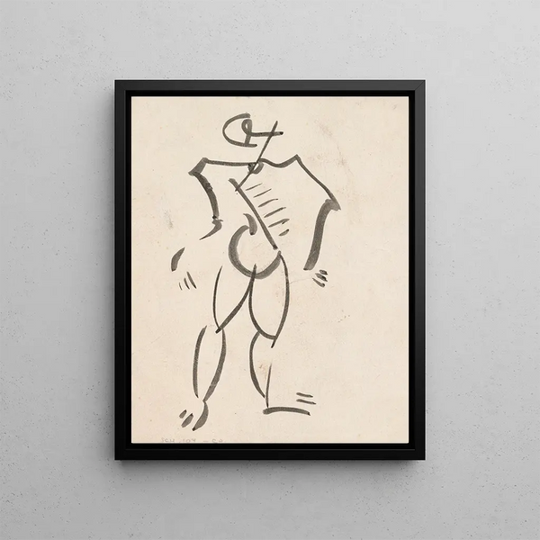Study for a sculpture - Henri Gaudier-Brzeska — framed artwork on a wall