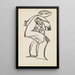 Study of a female figure - Henri Gaudier-Brzeska — framed artwork on a wall