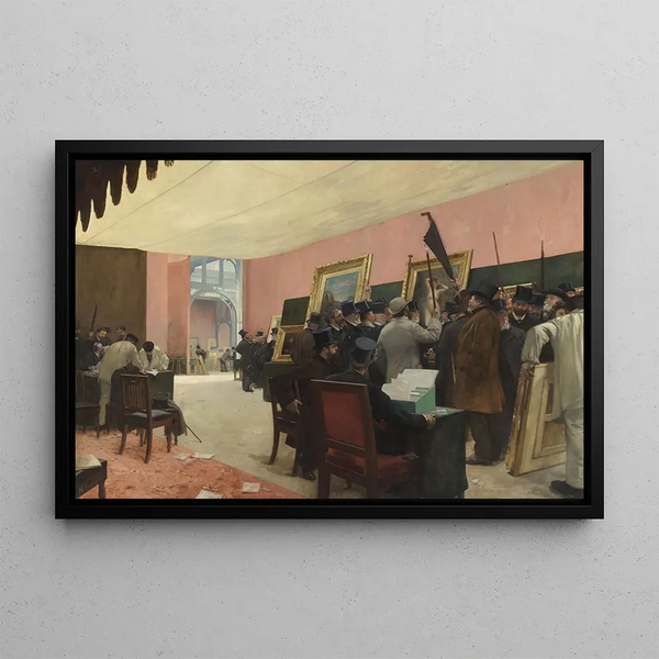 A Painting Jury Session - Henri Gervex — framed artwork on a wall