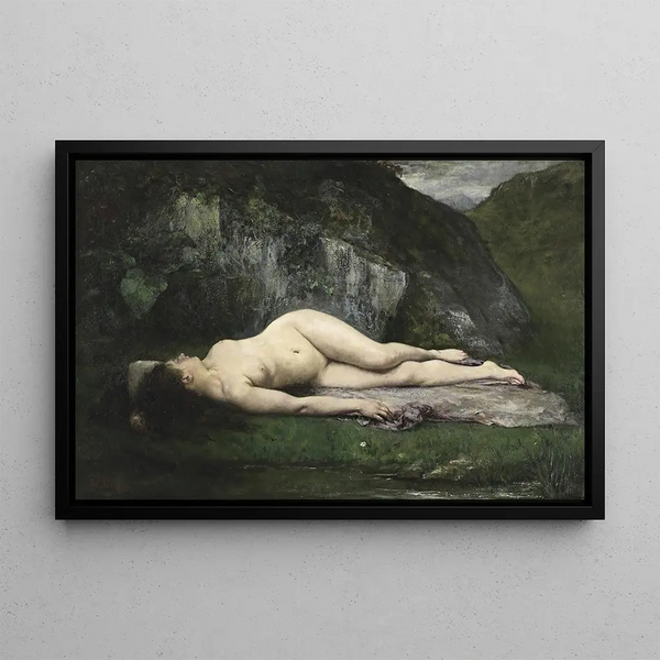 A Sleeping Bather - Henri Gervex — framed artwork on a wall