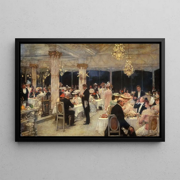 Armenonville le soir du Grand Prix - Henri Gervex — framed artwork on a wall