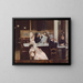 Café scene in Paris - Henri Gervex — framed artwork on a wall