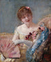 Woman with Fan: Portrait of Réjane - Henri Gervex — artwork view