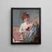 Woman with Fan: Portrait of Réjane - Henri Gervex — framed artwork on a wall