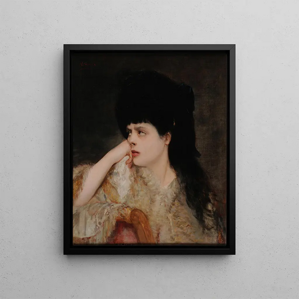 L'attente - Henri Gervex — framed artwork on a wall