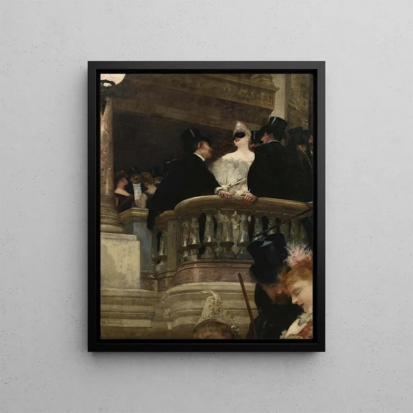 The Opera Ball - Henri Gervex — framed artwork on a wall