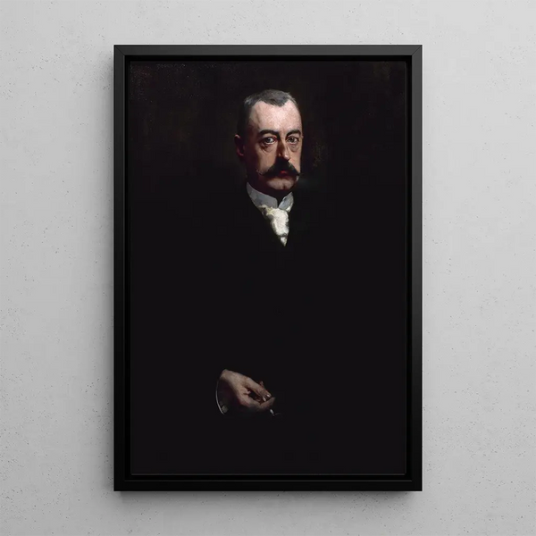 Portrait painting of Pierre Waldeck-Rousseau 1846-1904 politician - Henri Gervex — framed artwork on a wall