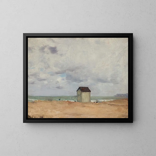 La Plage à Trouville - Henri Gervex — framed artwork on a wall