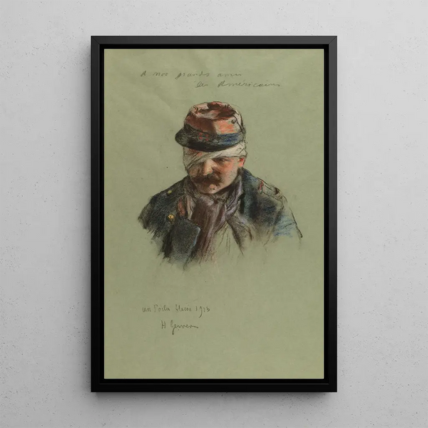 Un Poilu blessé - Henri Gervex — framed artwork on a wall
