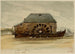 Water Machine Painting of Saint-Cloud, Saint-Nicolas Inn in 1824 - Henri Jean Baptiste Lévis — artwork view