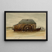 Water Machine Painting of Saint-Cloud, Saint-Nicolas Inn in 1824 - Henri Jean Baptiste Lévis — framed artwork on a wall