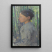 Woman in profile - Henri Jean Guillaume Martin — framed artwork on a wall