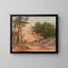 Landscape Painting - Henri Laurent Mouren — framed artwork on a wall