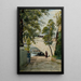 View of the Seine bank under an arch of the Royal Bridge - Henri Laurent Mouren — framed artwork on a wall