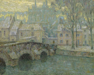La neige à Chartres - Henri Le Sidaner — artwork view