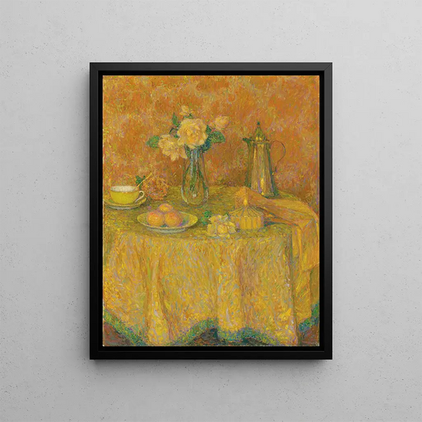 La table harmonie jaune - Henri Le Sidaner — framed artwork on a wall
