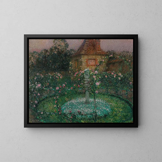 The Pavilion of Gerberoy - Henri Le Sidaner — framed artwork on a wall