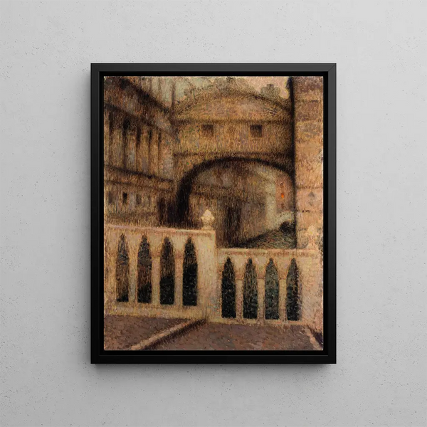 The Bridge of Sighs - Henri Le Sidaner — framed artwork on a wall
