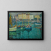Les Barques à La Rochelle - Henri Le Sidaner — framed artwork on a wall