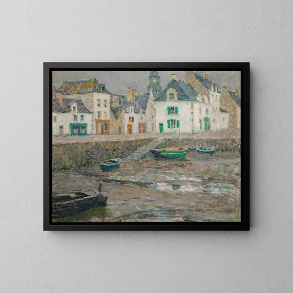 Les maisons des marins, Le Croisic - Henri Le Sidaner — framed artwork on a wall