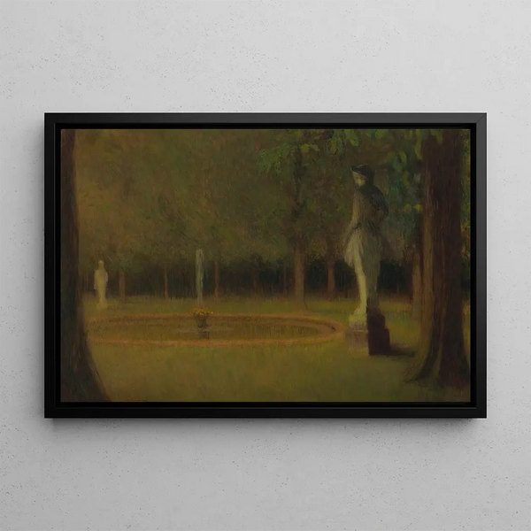 Les statues dans le parc de Versailles - Henri Le Sidaner — framed artwork on a wall