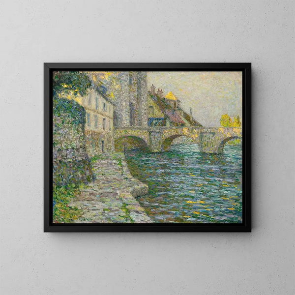Morning Gray in Moret - Henri Le Sidaner — framed artwork on a wall