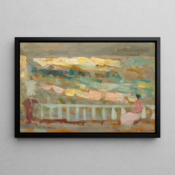 Terrace at Gerberoy - Henri Le Sidaner — framed artwork on a wall