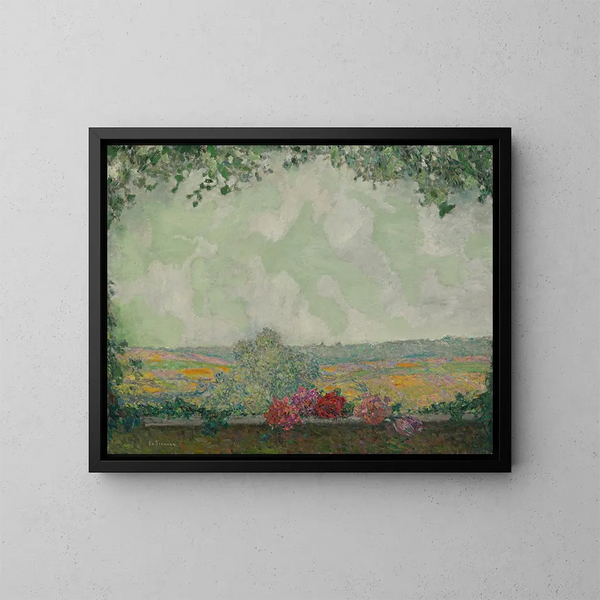 View of the Terrace - Henri Le Sidaner — framed artwork on a wall