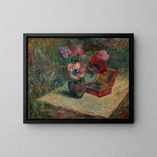 Bouquet d'anémones - Henri Lebasque — framed artwork on a wall