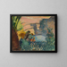 Two women at the laundry - Henri Lebasque — framed artwork on a wall