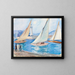 Departure of Regattas in the South, Saint-Tropez - Henri Lebasque — framed artwork on a wall