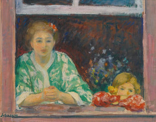 Woman and Girl at the Window - Henri Lebasque — artwork view