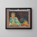 Woman and Girl at the Window - Henri Lebasque — framed artwork on a wall